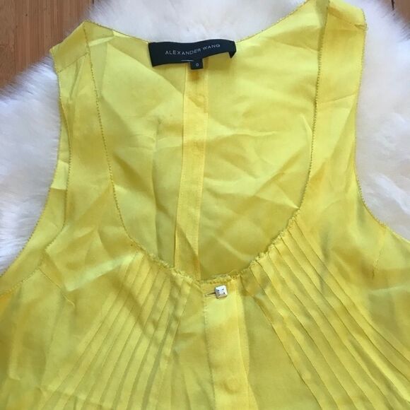 Alexander Wang Yellow Tank Blouse #7 - Picture 3 of 4